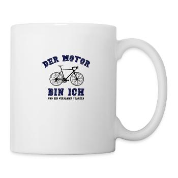 Der Motor bin Ich Anti Ebike Fahrrad Radler Spruch - Tasse - Weiß - Rechts