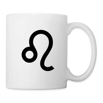 Löwe, August, Sternzeichen, Astrologie, Symbol - Tasse - Weiß - Rechts
