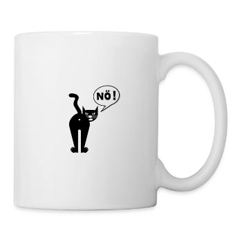 Statement Katze Nö! - Lustiges Kein Bock Geschenk - Tasse - Weiß - Rechts