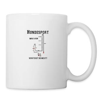 Hundesport TShirt Hunde Hundeschule Training Gassi - Tasse - Weiß - Rechts