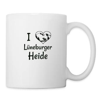 I love Lüneburger Heide Wandern Geschenkidee Shirt - Tasse - Weiß - Rechts