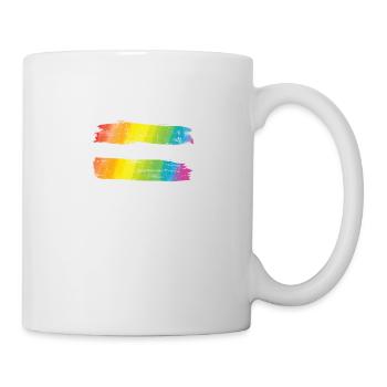 Equality Flag LGBT Gay & Lesbian Pride - Tasse - Weiß - Rechts