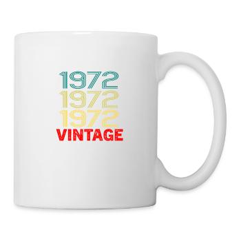 Retro Vintage 1972 48. Geburtstagsgeschenk für Männer Frau - Tasse - Weiß - Rechts