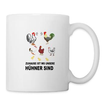 HÜHNER UND HÄHNE - Tasse - Weiß - Rechts
