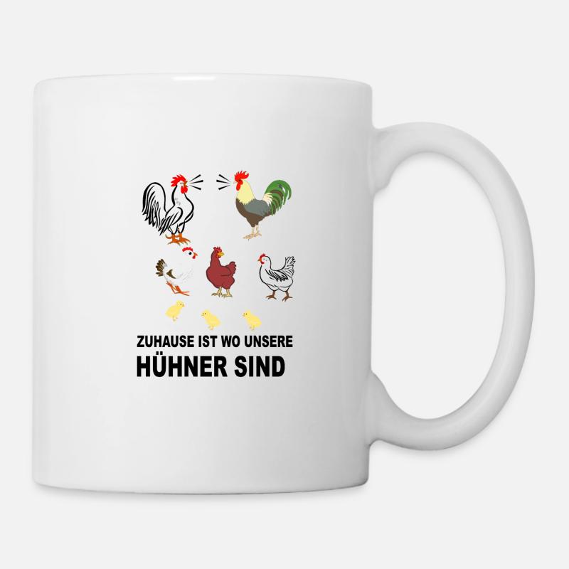 HÜHNER UND HÄHNE - Tasse - Weiß