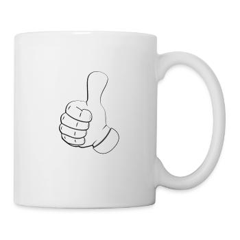 Pouces en l’air - Mug blanc - blanc - Droite