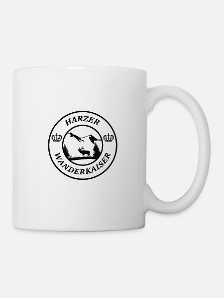 Harzer Wanderkaiser Siegel Krone Geschenkidee Tour - Tasse - Weiß