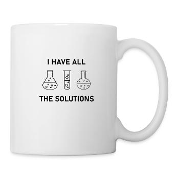 Chemiker Geschenk Science Nerd Lösungen Labor Lab - Tasse - Weiß - Rechts
