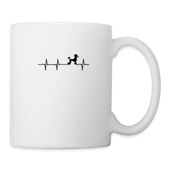 Caniche Heartbeat Pulse Chien Chien Propriétaire Cadeau - Mug blanc - blanc - Droite