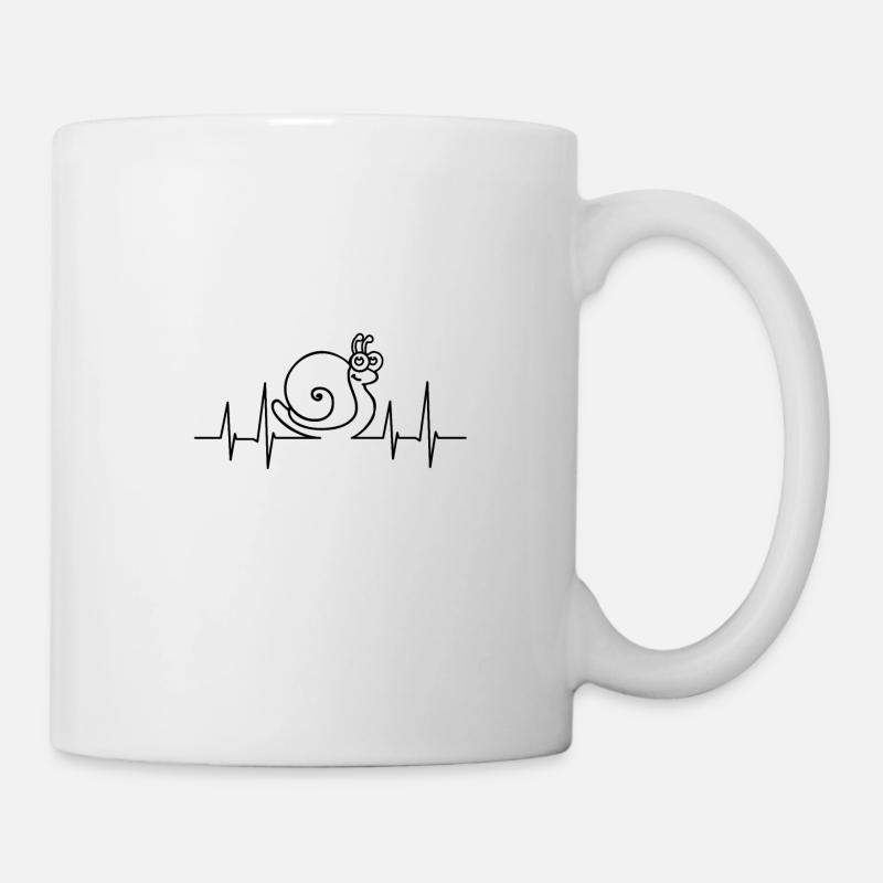heartbeat snail - Tasse - Weiß