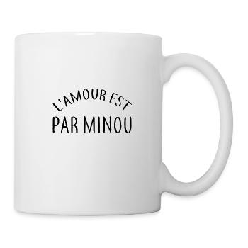 L'AMOUR EST PAR MINOU l'amour est par minou - Mug blanc - blanc - Droite