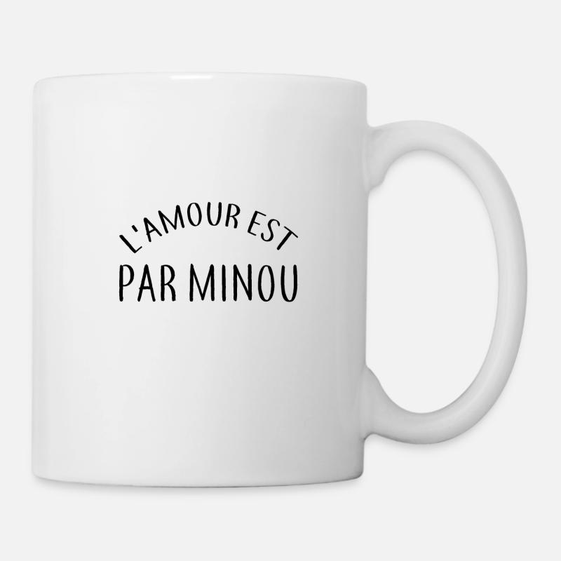 L'AMOUR EST PAR MINOU l'amour est par minou - Mug blanc - blanc