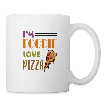 Liebe Pizza - Tasse - Weiß - Rechts