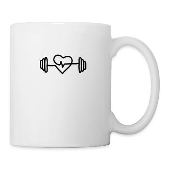 HANTEL LIEBE | Training | Hobby | Fitnessstudio - Tasse - Weiß - Rechts
