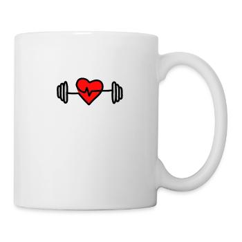 HANTEL LIEBE | Training | Hobby | Fitnessstudio - Tasse - Weiß - Rechts