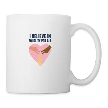 Je crois en l’égalité BLM LGBTQ - Mug blanc - blanc - Droite