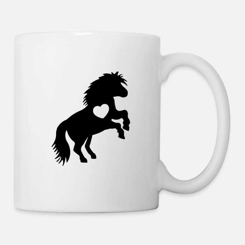 HORSE 8 HEART - Mug blanc - blanc
