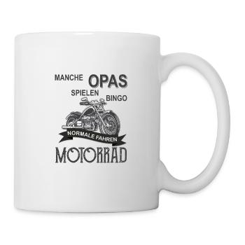 Opa Motorrad - Tasse - Weiß - Rechts
