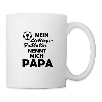 Fussball Papa Männer - Tasse - Weiß - Rechts