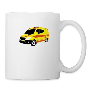Krankenwagen - Tasse - Weiß - Rechts