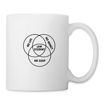 Law student studying lawyer lawyer student law - Mug - white - Right