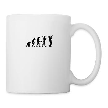 Evolution trumpet brass musician gift band - Mug - white - Right