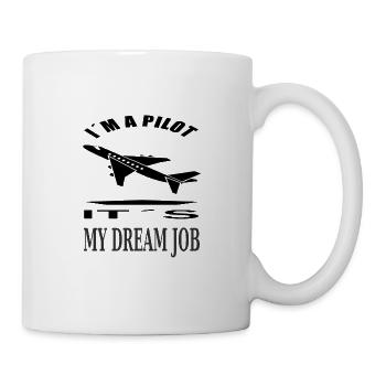 ich bin stolzer Pilot Flugzeug fliegen Geschenk - Tasse - Weiß - Rechts