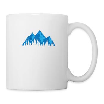 Berge Blau schwarz - Tasse - Weiß - Rechts