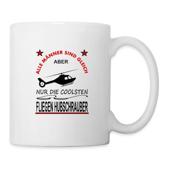 Je suis un hélicoptère pilote d'hélicoptère cool qui dit - Mug blanc - blanc - Droite