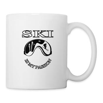 Ski ski ski ski ski vacances cadeau - Mug blanc - blanc - Droite