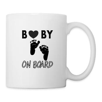 Bébé à l’board Bébé Ventre de bébé Proverbes de bébé - Mug blanc - blanc - Droite