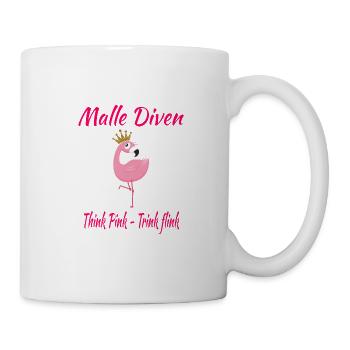 Malle Diven Mallorca Party Trinkteam - Tasse - Weiß - Rechts