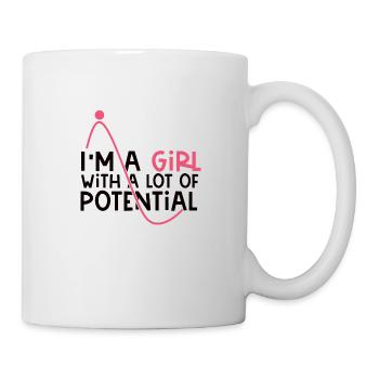 Je suis une fille avec beaucoup de potentiel chercheur - Mug blanc - blanc - Droite