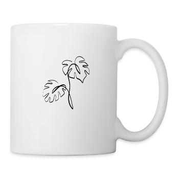 MONSTERA LINE ART | Plantes plantes d’intérieur Planze - Mug blanc - blanc - Droite