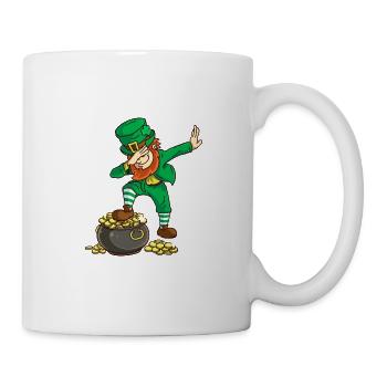 St Patricks Day Dabbing Leprechaun - Mug blanc - blanc - Droite