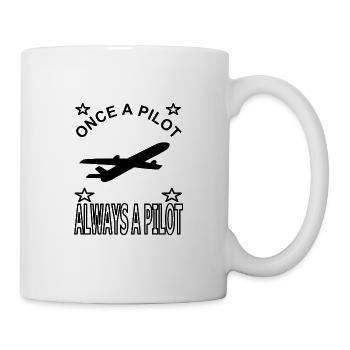 Pilot plane fly pilot jet gift - Mug - white - Right