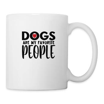 Dogs are my favorite people - Mug - white - Right