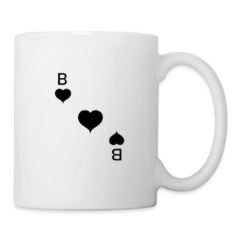Pik Bube Karte Pokern Karneval - Tasse - Weiß - Rechts