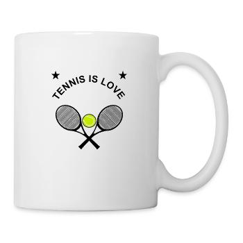 Tennis ist Liebe Tennisschläger tennis-match - Tasse - Weiß - Rechts