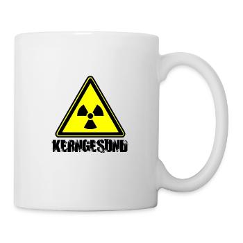 Kerngesund Radioaktiv Strahlung Geschenk Lustig - Tasse - Weiß - Rechts