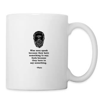 Plato Quote Philosophy Gift Antique Philosopher - Mug - white - Right
