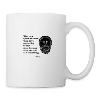 Plato Quote Philosophy Gift Antique Philosopher - Mug - white - Right