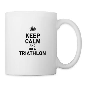 Keep Calm And Do A Triathlon - Triathlet Geschenk - Tasse - Weiß - Rechts