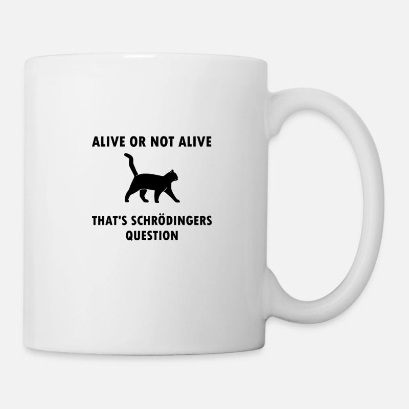 Chat De Schrödinger - physicien cadeau de physique nerd - Mug blanc - blanc