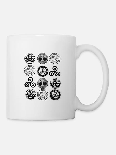 Celtic symbols T-shirt - Mug - white