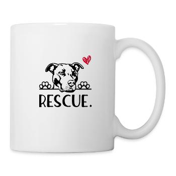 Pit Bull Rettung Pitbull süße Puppie Geschenk - Tasse - Weiß - Rechts