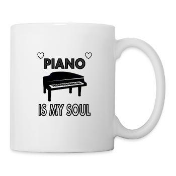 Klavier spielen Pianist Musiker Klavier Spieler - Tasse - Weiß - Rechts