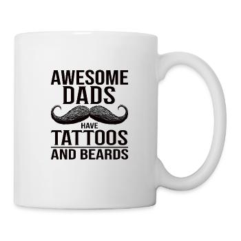 Père Bart Tatouages fête des pères Papa Barbu - Mug blanc - blanc - Droite