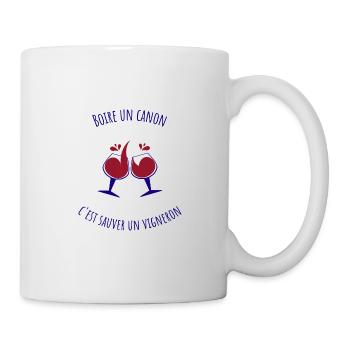 Boire un canon c'est sauver un vigneron - Mug blanc - blanc - Droite