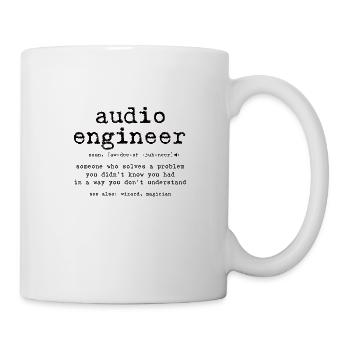 Audio Engineer Toningenieur Ton Tontechniker Mixer - Tasse - Weiß - Rechts